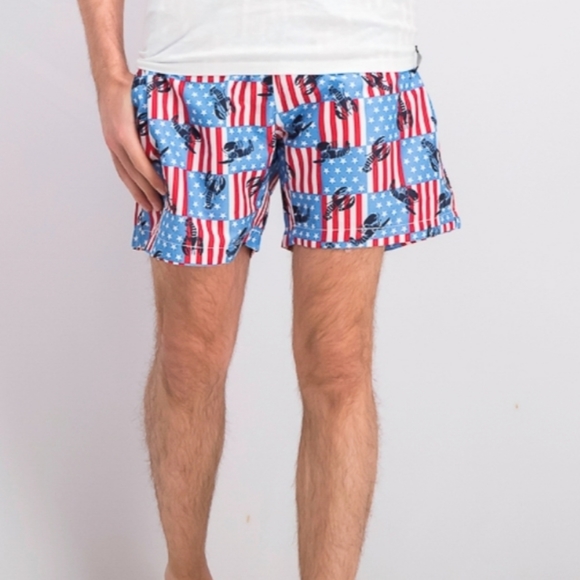 Trunks Surf & Swim Co. Other - TRUNKS SANO LOBSTER/FLAG PRINTED SWIM TRUNK XL